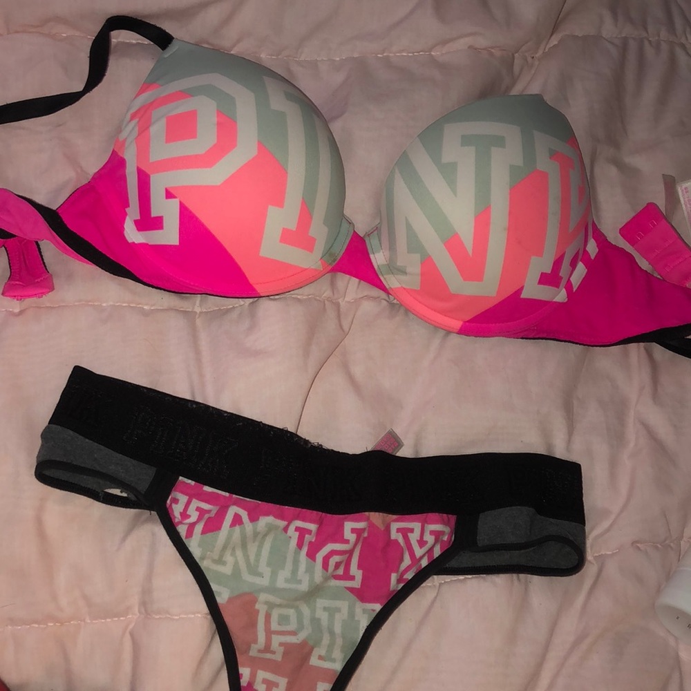 Victoria’s Secret PINK Matching Bra & Thong Set😍✨